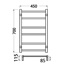 Square Heated Towel Rail 700x450mm HTR-S4